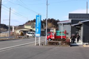 避難広報をする地元消防団