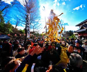 逆光に映える金梵天