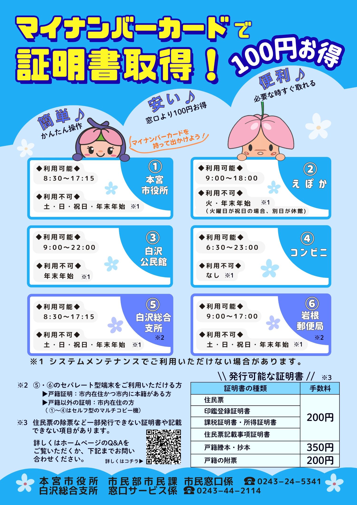 マイナンバーカードで証明書取得
